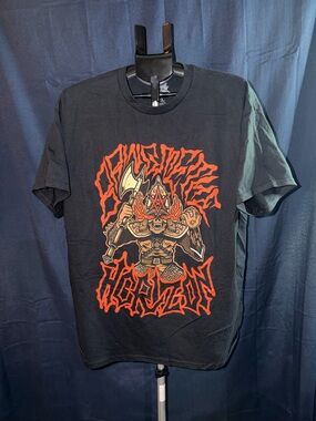 Savage Horizon Graphic Tee Skull Axe Black Shirt XL NWOT